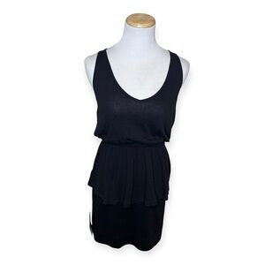 BCBGeneration Black Blouson Peplum Sheath Dress Size XS Casual